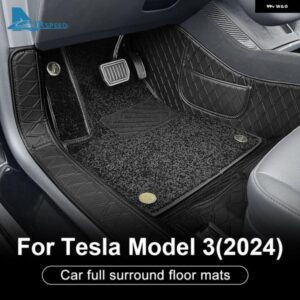 テスラ ナイロンレザー オールインクルーシブ カーマット LHD モデル 3 ハイランド 2024 年以降 ナイロン ベルベット フット カーペッ