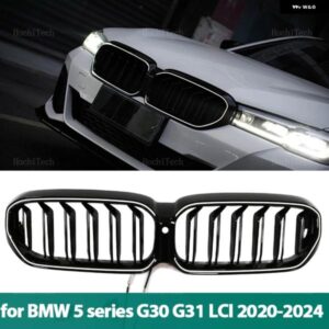 BMW LED フロントフードキドニーグリル ABS デュアルライン 5シリーズ G30 G38 G31 フェイスリフト LCI 2020-2023 カースタイリング カスタ