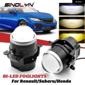 スバル 3インチ トリコロール バイ LED フォグランプ ホンダ シビック/CRV/アコード/ルノー ダスター/メガーヌ/ XV/フォレスター