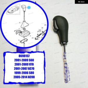 ボルボ オートマチック トランスミッション レザー シフター ノブ S60 V70 XC70 S80 XC90 オートマチック ギア シフター シフト 8698157 カ