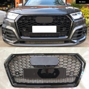 アウディ Q5 SQ5 2018 2019 2020 フロントバンパー レーシング グリル スポーツ エンジン メッシュ ガード グリッド クワトロ スタイル カ