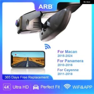 ポルシェ ダッシュカム ARB マカン 95B パナメーラ 970 カイエン 958 92A E2 車 DVR 4K WIFI ビデオレコーダー ナ