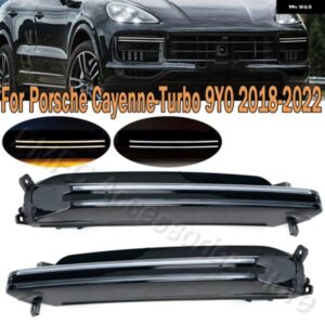 ポルシェ 車 LED DRL ライト フロントバンパー デイライト ランニングライト カイエンターボ 9Y0 2018-22 9Y0953049 9
