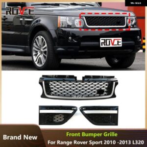 ランドローバー レンジローバースポーツ 2010-2013 L320 フロントバンパー グリル 3個 ABS サイドベントカバー グリル 自動 カスタムパーツ