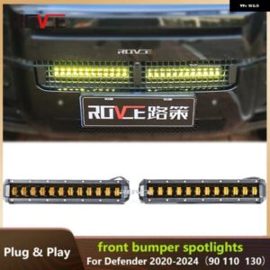 ランドローバー フロントバンパー スポットライト リフレクターランプ ディフェンダー 2020-2023 90 110 130 DRL ライト カーアクセサリー