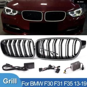 BMW 3シリーズ F30 F31 F35 LED 車フロントバンパー レーシンググリル 320I 325I 328I 2013-2019 グリル キドニーレーシンググリル カスタ