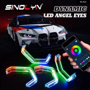 BMW ダイナミック 回転シーケンシャル流れる RGB ウインカー DRL E46 E90 E60 F10 F30 F31 F91 F32 F34 F35 F11 F18 E61 M2 M3 M4 M5 カス