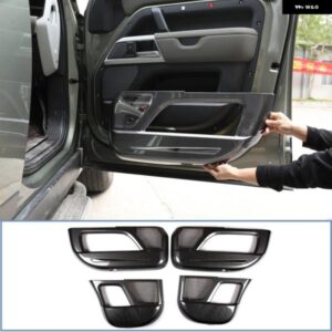 ランドローバー ABS カーボンパターン ディフェンダー 110 130 2020-2024 ドアアンチキックオールインクルーシブパネル 装飾カバー トリム