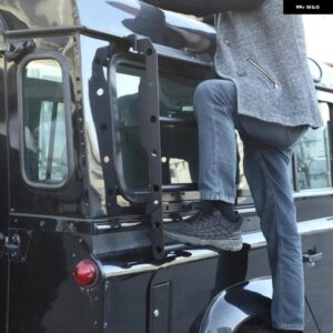 ランドローバー ステンレス 黒サイドはしご 外装 ディフェンダー 90 110 2004-2019 カーアクセサリー カスタムパーツ アクセサリー 交換用