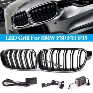 BMW LED フロントバンパー レーシンググリル 3シリーズ F30 F31 F35 320I 325I 328I 2013-2019 グリル キドニーレーシンググリル カスタム