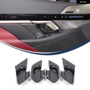 BMW 5シリーズ G60 2024 カーボンインナードアハンドルボウルカバー トリム 装飾ステッカー インテリア カーアクセサリー カスタムパーツ