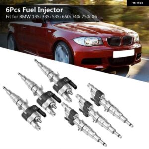 BMW 6個 燃料インジェクター合金燃料インジェクター 135I 335I 535I 650I 740I 750I X6 13537585261-09 カスタムパーツ アクセサリー 交換