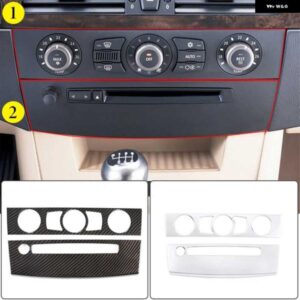 BMW コンソール エアコンボリュームボタン CD パネル 装飾フレーム カバー 5シリーズ E60 2004-2010 インテリア