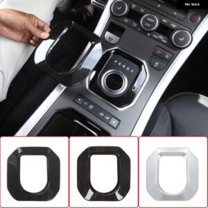 ランドローバー レンジローバー EVOQUE 12-17 ABS カーボン車内センターコンソール シフトギア パネル トリムフレーム カバー