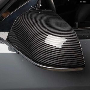 テスラ 2ピース バックミラー サイドミラー 装飾カバー モデル 3 ABS カーボンバックミラー カバー