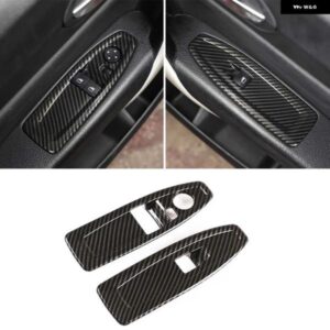 BMW 1 2シリーズ F20 F21 F22 F45 F46 2014-2019 カーボンスタイル ガラスリフト スイッチ パネル 装飾フレーム オート