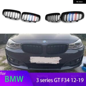 BMW 外観車グリル フロントキドニー光沢 2 ラインダブルスラット 3シリーズ GT 3GT F34 2012-2019 320I 328I 335I XDRIVE