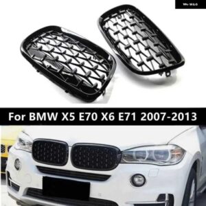 BMW X5 E70 X6 E71 2007-2013 ABS 車グリル フロントキドニーグリル ダイヤモンドスタイル クロームブラック 51137157687 51137157688 51137185223