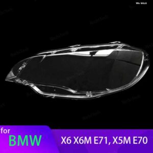 BMW ヘッドライト カバー X6 X6M E71 E72 2008-14 X5M E70 10-13 クリア ハウジング フロント ヘッドライト レンズ シェルガラスランプカバー