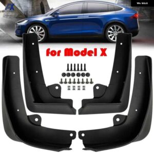 テスラ セット フロントリア モデル X 2015 - 2023 マッドフラップ マッドフラップ スプラッシュガードマッドガードフェンダー 201