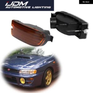 スバル 1999 2000 2001 インプレッサアンバー/スモーク/クリアレンズ フロントバンパー ウィンカーライト カバー シェルキット 電