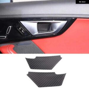 ジャガー F-TYPE 2013-2024 ABS カーボン車内ドア ハンドル ボウルトリムカバー ステッカー 自動