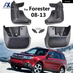 スバル セット車 フロントリア フェンダー フレアスプラッシュガードマッドフラップ マッドガード フォレスター SH 2008-13