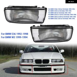 BMW 1ペア のフロントバンパー フォグランプ 電球付き E36 1992-1998/ M3 1999-1994