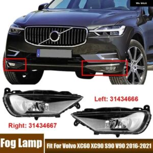 ボルボ カー LED フォグランプ フロントバンパー フォグライト 信号ランプ アセンブリ XC60 XC90 S90 V90 2016-2021 31434666 31434667