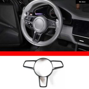 ポルシェ マカン カイエン パナメーラ 718 911 918 ABS マットブラックテクスチャインテリアステアリング ホイールカバー トリムインテ