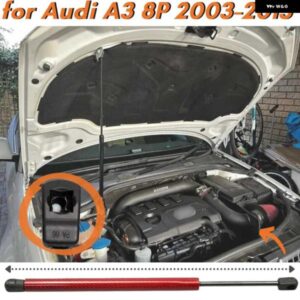 アウディ フードストラット A3 8P 2003-2013 フロントボンネット カーボン リフトサポート ガススプリング ショックアブソーバー ダンパーバー