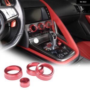 ジャガー 合金カーエアコン オーディオ スイッチ ノブリングカバー トリム F-TYPE 2013-2022 オートインテリア