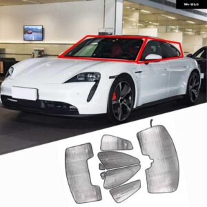 ポルシェ フルカバレッジサンシェード タイカン 2019-2022 自動車 フロントガラス サンシェード 折りたたみ反射サンバイザー ACCESSO