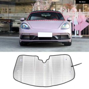 ポルシェ 718 2016 + フロントガラス サンシェード カバー 折りたたみフロントウィンドウサンバイザーブロック UV 反射プロテクターカバー