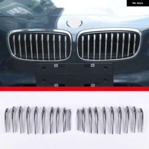 BMW フロントグリル 装飾高輝度ストリップ ABS クローム外装グリル カバー トリム 2シリーズ F45 F46 2015-2019 グランツアラー