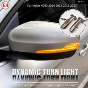 ボルボ 1ペア LED ウインカーウインカーインジケータ XC60 2014-16 ダイナミックサイドミラー ウインカーライト 31371878/31371879