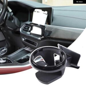 BMW ABS ブラックセンターコンソール エアベント ドリンクホルダー水カップホルダーコーヒージュースボトルスタンド X5 X6 G05 G06 2019-2022