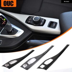 BMW 2シリーズ F23 220I 225I 2014-19 ABS カーボンマルチメディアノブボタン パネル カバー ステッカー インテリアトリム