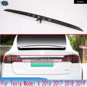 テスラ モデル X 2016-2022 2018 2019 カーカーボンスタイルリアブーツ ドアトランクリッドカバー トリムテールゲート ガーニッシ