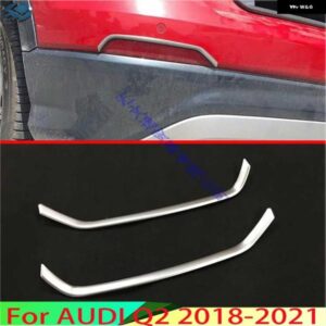 アウディ Q2 2018-21 カースタイリング リアテールフォグ リフレクター ライトランプストリップカバー トリム ABS クローム