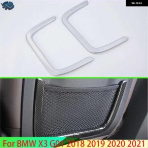 BMW X3 G01 2018-21 カー ABS クロームマット インテリア フロントシート バックネットフレームカバー トリム ステッカー