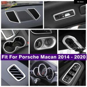 ポルシェ ダッシュボード AC エアリフトボタン ライトコントロールカップホルダー パネルカバー トリム マカン 2014 - 2023 マット イ