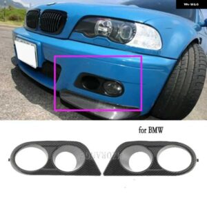 BMW フォグライト カバー E46 M3 2001-2006 光沢ブラック フォグランプ グリル フレーム周囲エアダクト フォグランプ フードカーボン