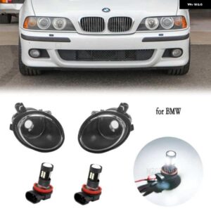 BMW フォグライト ヘッドライト E39 M5 フォグランプ E46 M3 LED フォグランプ クリアレンズ駆動フロントバンパー ヘッドライト