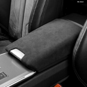 アウディ アームレスト ボックス 蓋カバー ブラック レッドアルカンタラトリムシェル A6 2019-22