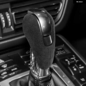 ポルシェ ALCAN TARA ギアレバースティックシフトハンドルカバー 粘着シースパネル MACAN パナメーラ 718 911 カイエン 201