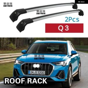 アウディ 2個 ルーフバー Q3 5 ドア SUV 2012 - 2018 合金サイドバークロスレール ルーフラックキャリアキャリア