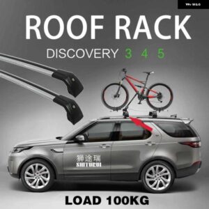 ランドローバー 2個 ルーフバー ディスカバリー 3 4 DISCOVERY5 EVOQUE 合金サイドバークロスレール ルーフラックキャリアキャリア