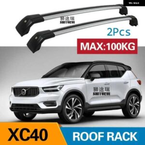 ボルボ 2個 ルーフバー XC40 2017-2024 536 合金サイドバークロスレール ルーフラックキャリアキャリア