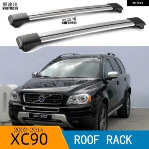 ボルボ 2個 ルーフバー XC90 5-DR SUV 2002-2014 2008 257 SUV 合金サイドバークロスレール ルーフラックキャリア